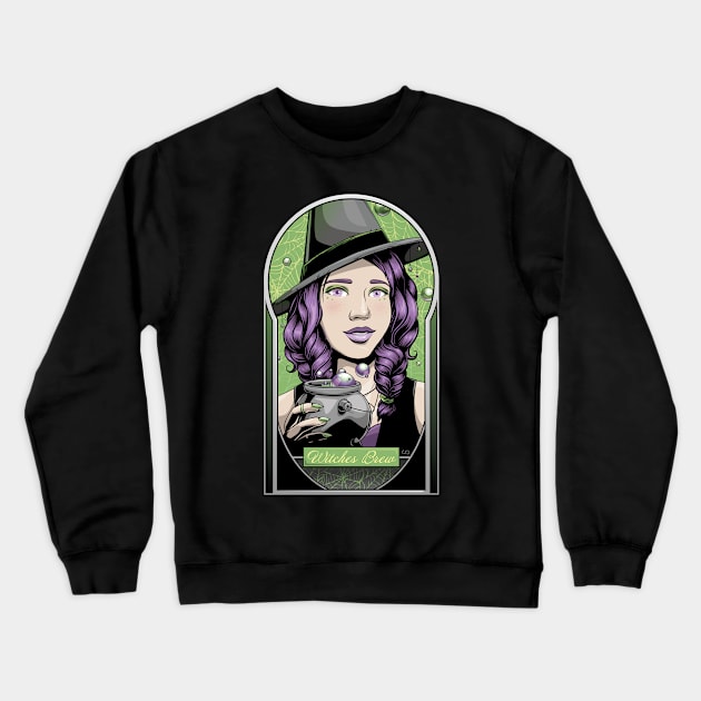 Witches Brew Crewneck Sweatshirt by redappletees